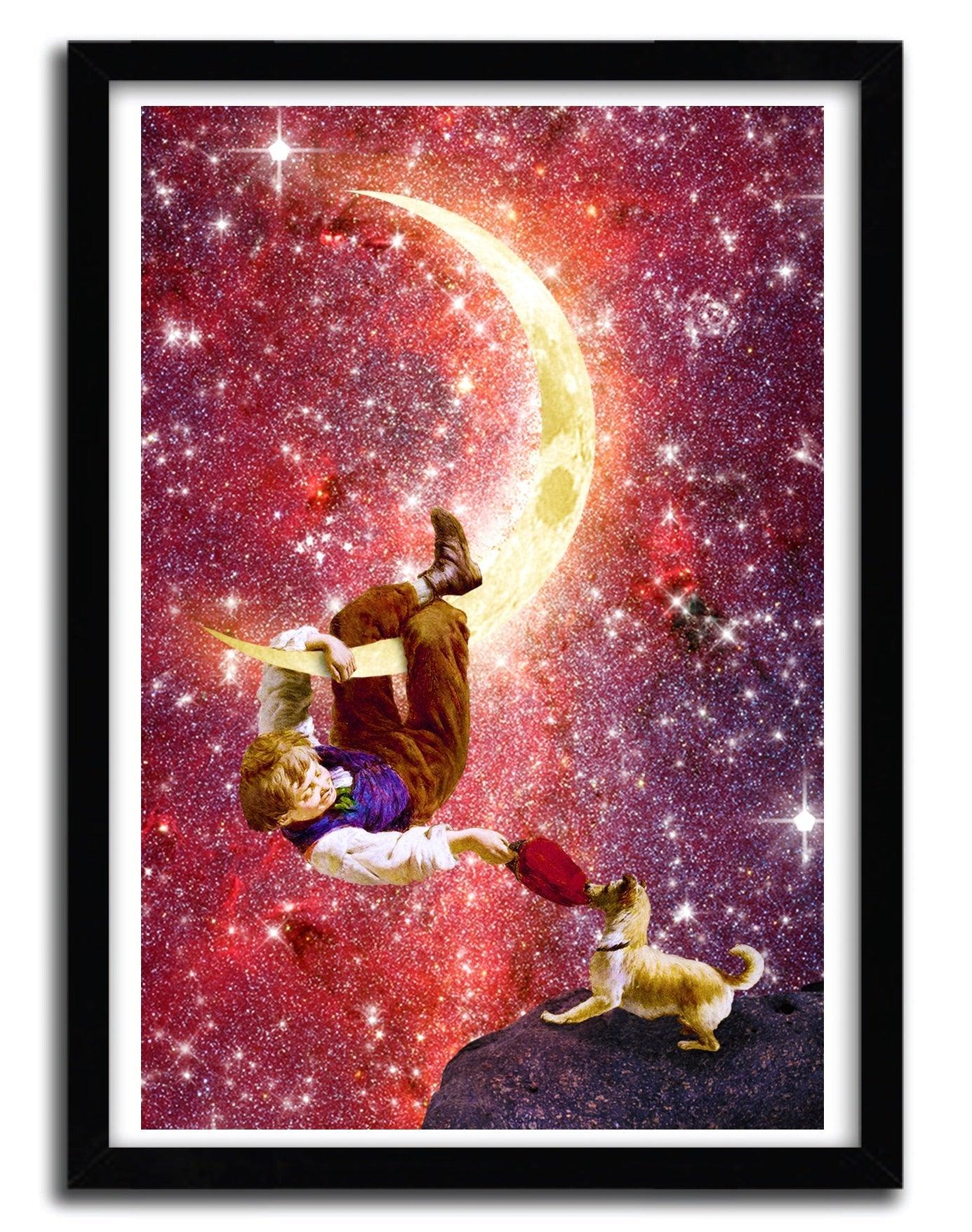 Affiche Playing on the Moon by DIOGO VERISSIMO ArtAndToys