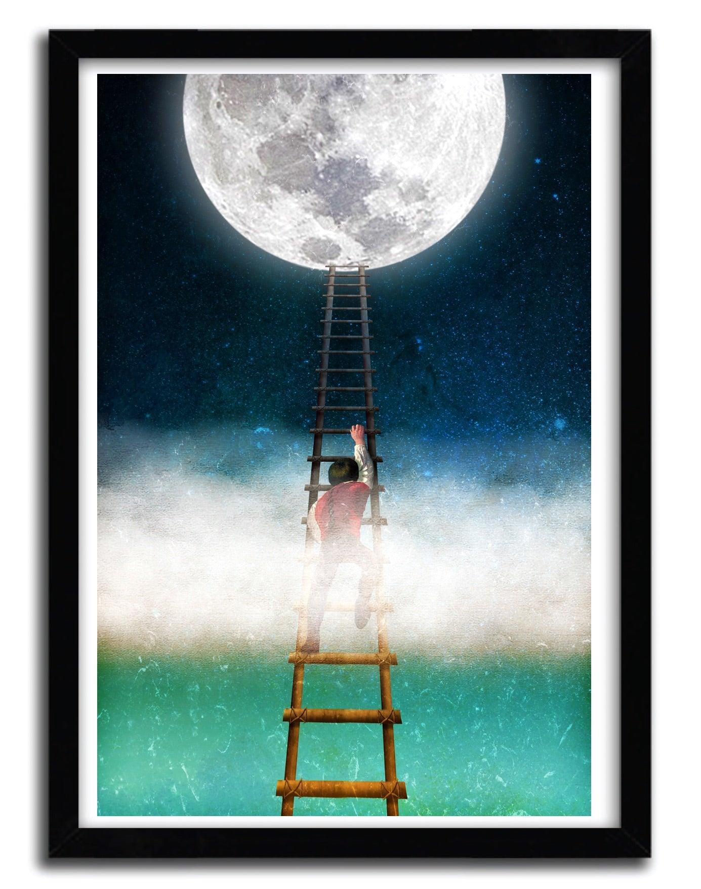 Affiche Reach for the Moon v1 by DIOGO VERISSIMO ArtAndToys