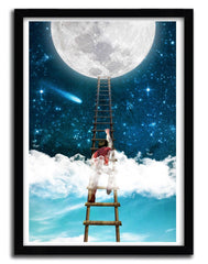 Affiche Reach for the Moon v2 by DIOGO VERISSIMO ArtAndToys
