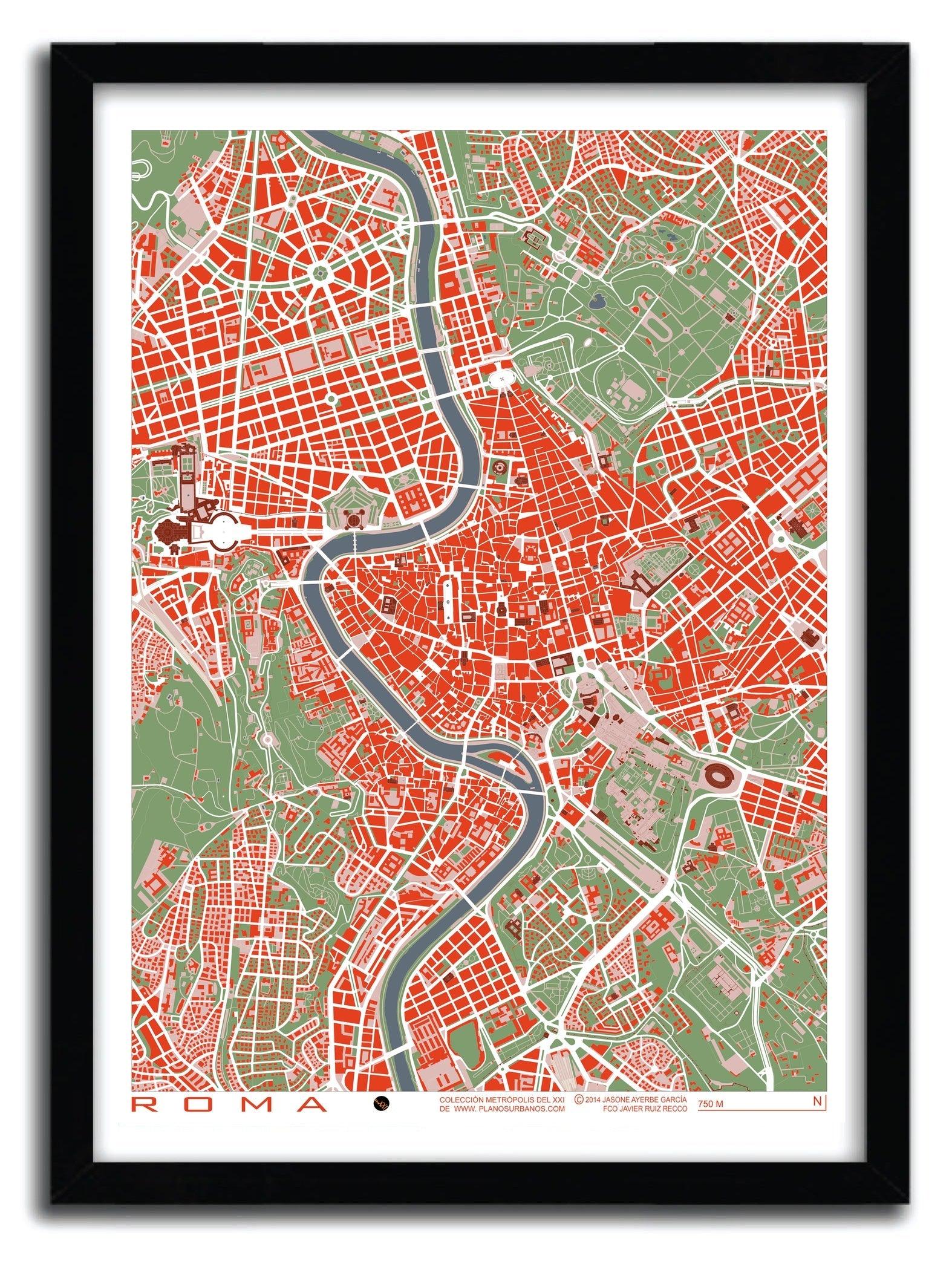 Affiche Rome classic by PLANOS URBANOS ArtAndToys