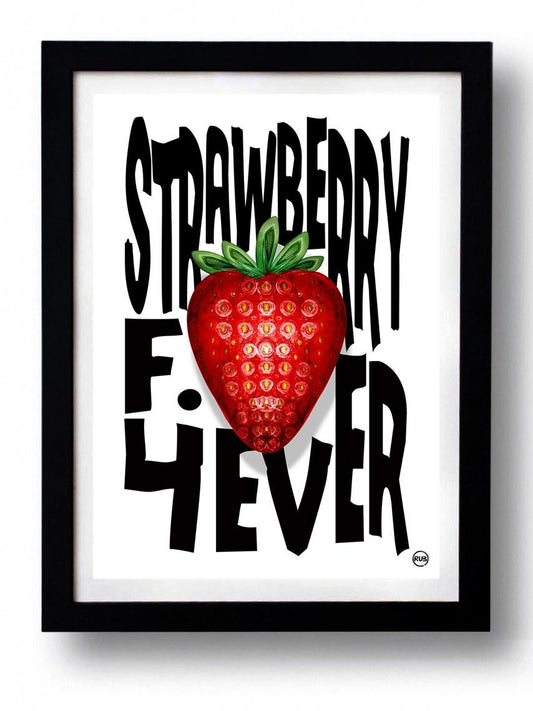 Affiche STRAWBERRY FILED 4 par Rubiant ArtAndToys