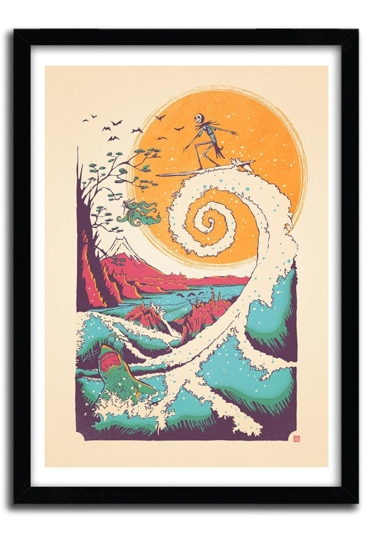 Affiche SURF BEFORE CHRISTMAS by VICTORSBEARD ArtAndToys