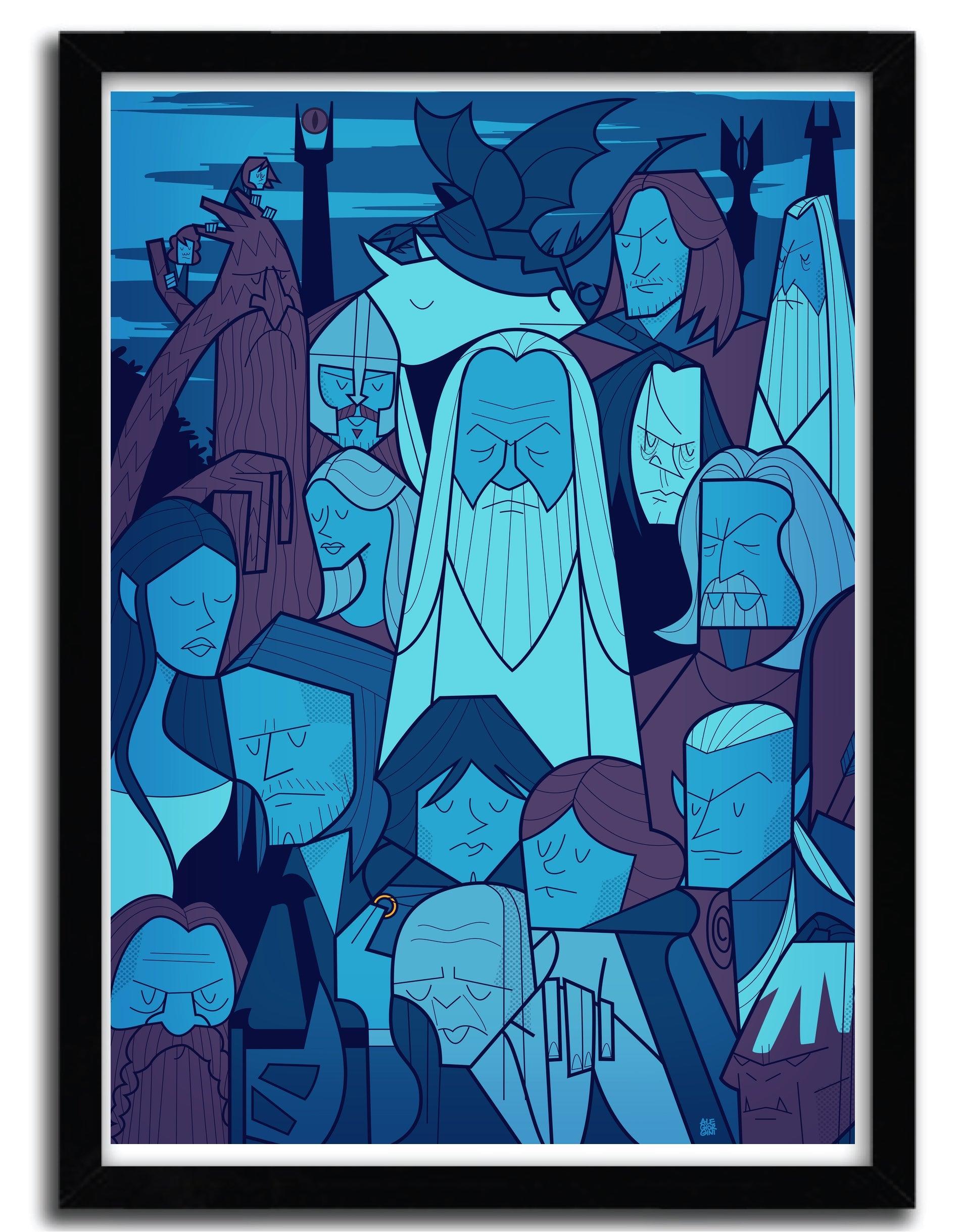 Affiche Seigneur des Anneaux 2 par Ale Giorgini ArtAndToys