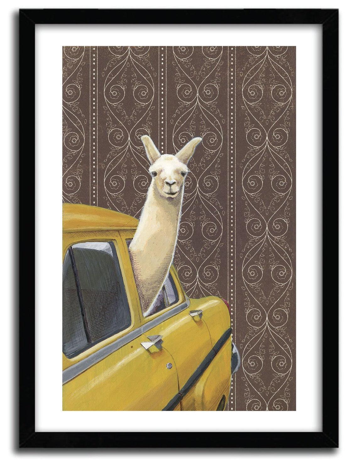 Affiche TAXI LLAMA par JASON RATLIFF ArtAndToys