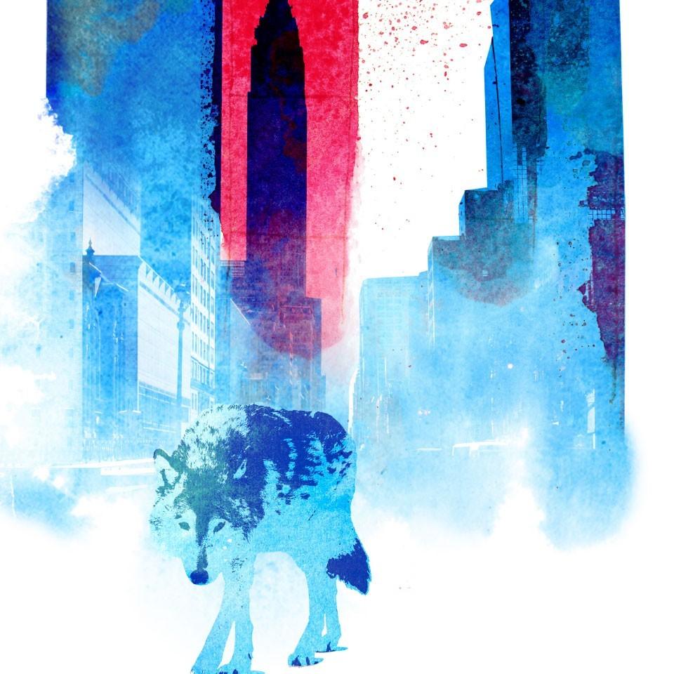 Affiche THE WOLF OF THE CITY by ROBERT FARKAS ArtAndToys