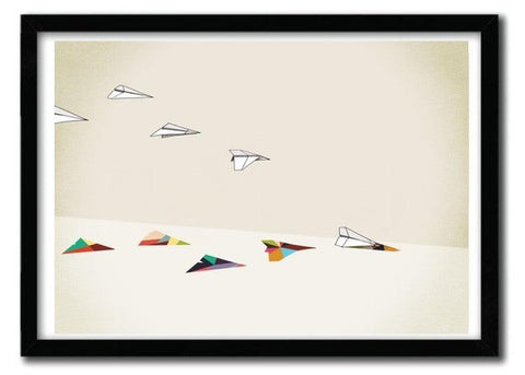 Affiche WalkingShadow PaperPlanes A1 par JASON RATLIFF ArtAndToys