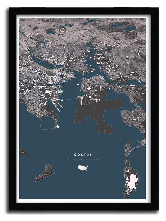 Affiche boston II par Luis Dilger ArtAndToys