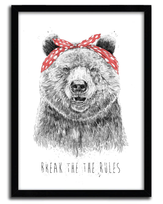 Affiche break the rules par BALAZS SOLTI ArtAndToys