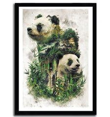 Affiche giant panda par Barrett Biggers ArtAndToys