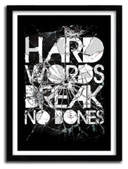 Affiche hard words par ALI GULEC ArtAndToys