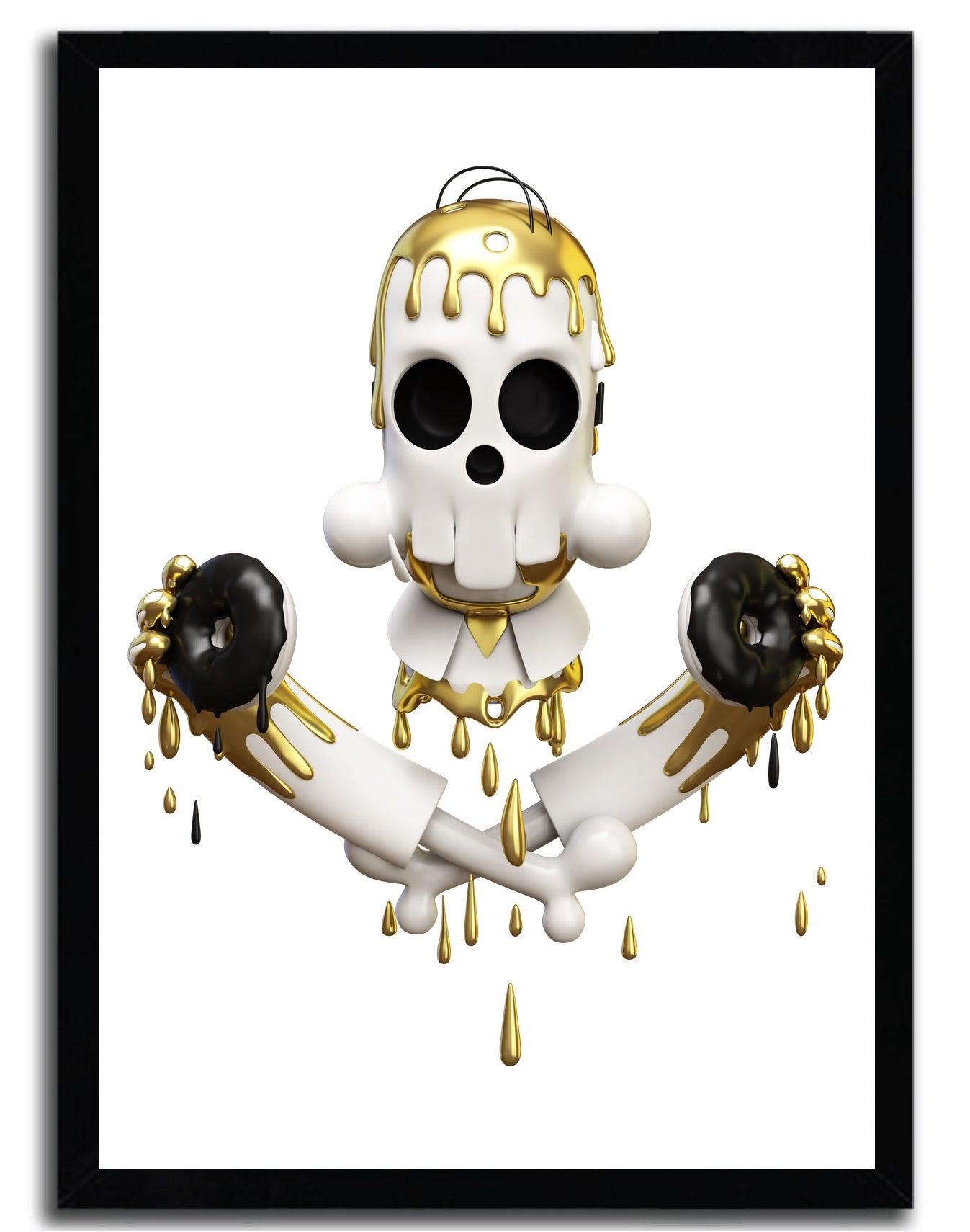 Affiche homer zombie pimpskull par Theodoru ArtAndToys