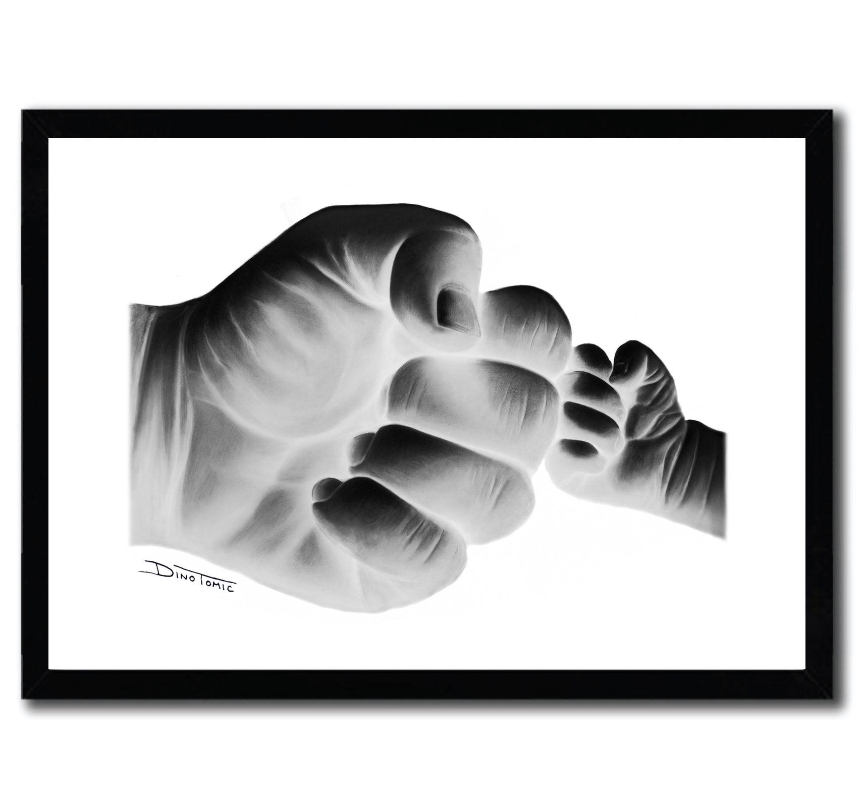 Affiche inverted hands par DinoTomic ArtAndToys