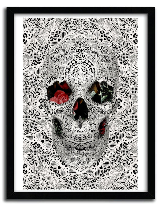 Affiche lace skull 2 par ALI GULEC ArtAndToys