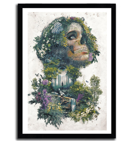 Affiche life and death par Barrett Biggers ArtAndToys