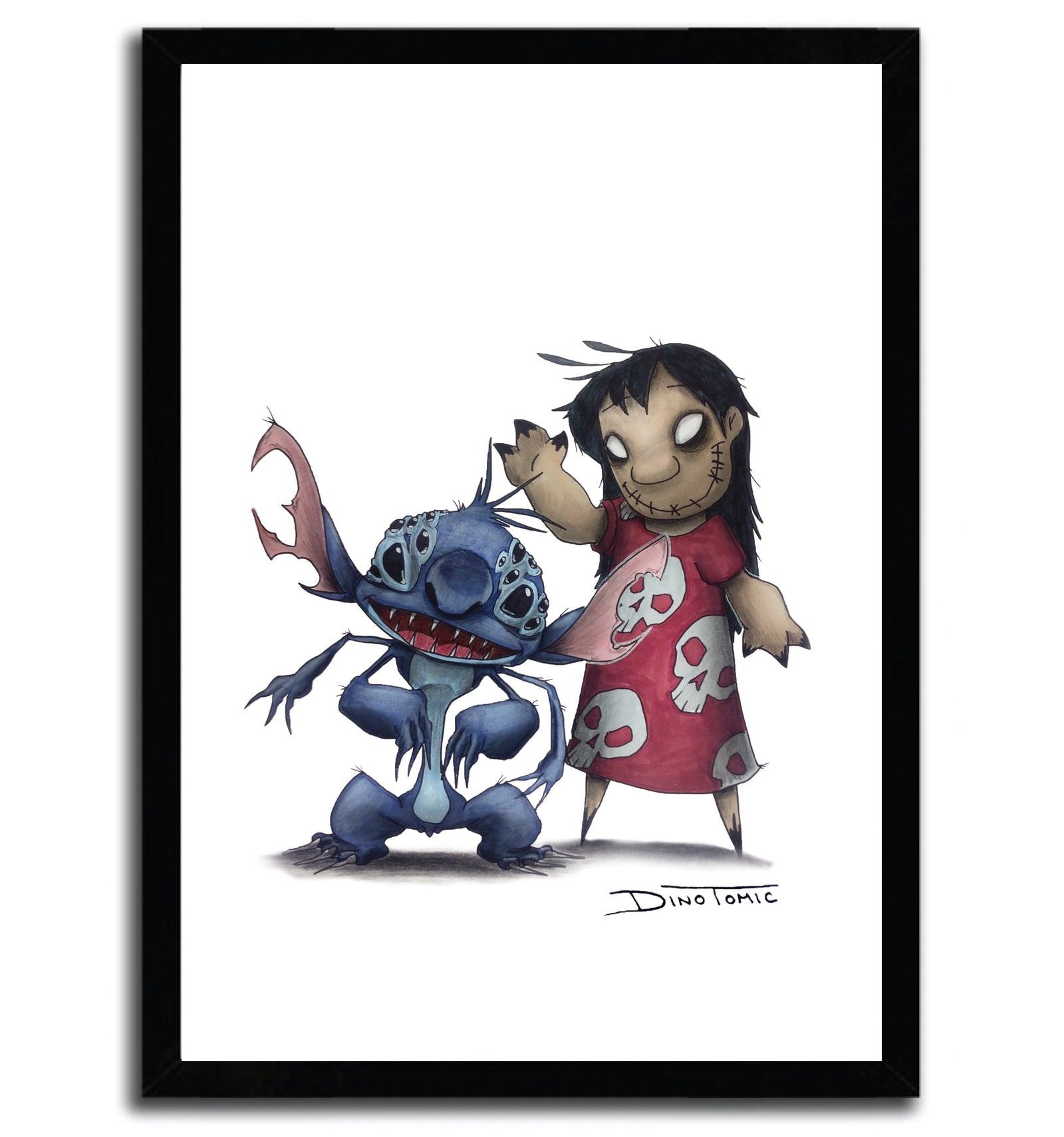 Affiche lilo & stich Creepyfied par DinoTomic ArtAndToys