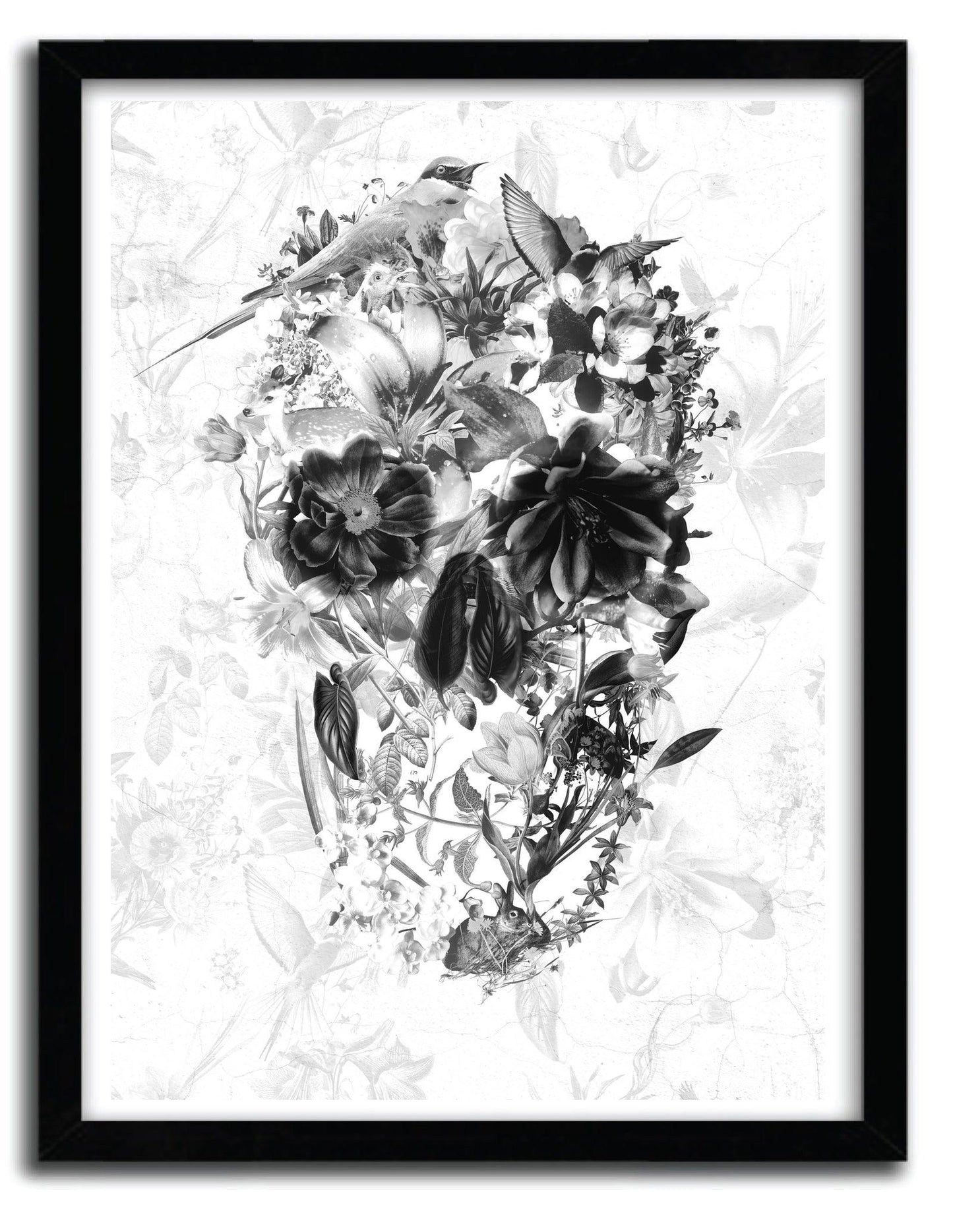 Affiche new skull light BW par ALI GULEC ArtAndToys