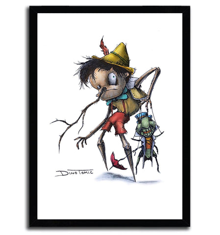 Affiche pinocchio  Creepyfied par DinoTomic ArtAndToys