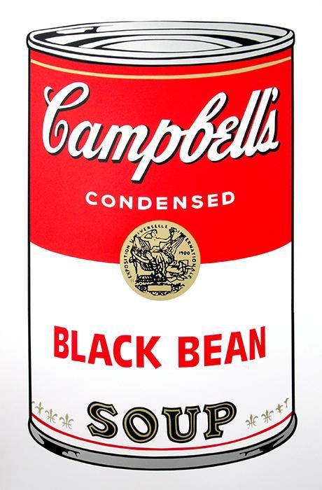 Campbell's Soup Can - Black Bean Art Print by Andy Warhol ArtAndToys
