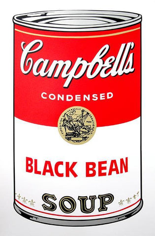 Campbell's Soup Can - Black Bean Art Print by Andy Warhol ArtAndToys