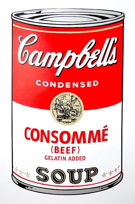 Campbell's Soup Can - Consommé Art Print by Andy Warhol ArtAndToys