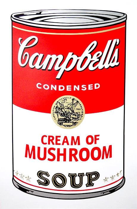 Campbell's Soup Can - Cream of Mushroom Print by Andy Warhol ArtAndToys