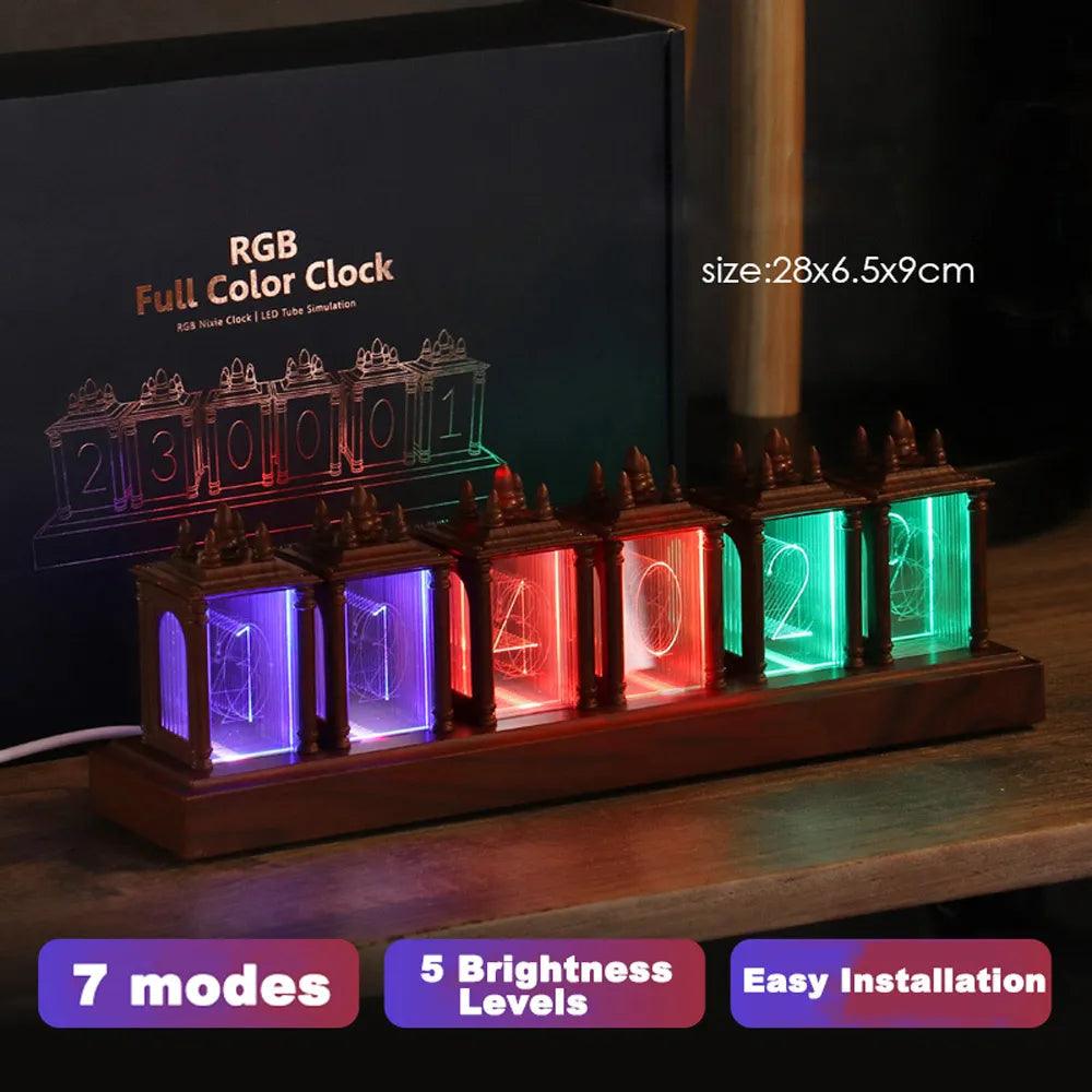Vintage LED Light Tube Clock – ArtAndToys