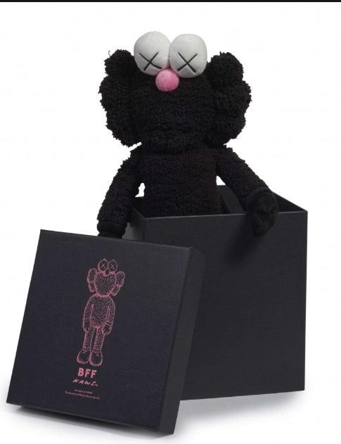 KAWS BFF Plush Black ArtAndToys