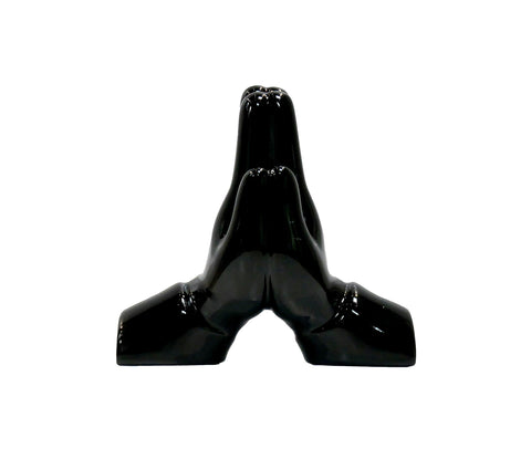 Pray Hands Black Porcelain by Matthew Lapenta ArtAndToys