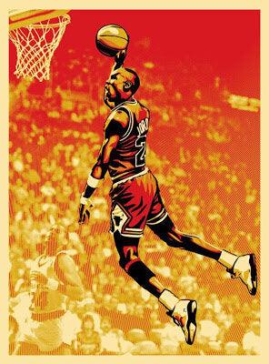 Print BULLS // MICHAEL JORDAN x FAIREY x UPPER DECK ArtAndToys