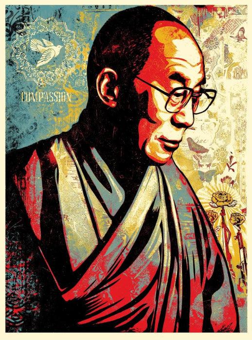 Print DALAI LAMA COMPASSION by SHEPARD FAIREY alias OBEY ArtAndToys