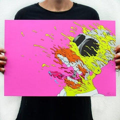 Print DECONSTRUCTED HOMER pink by GONDEK ArtAndToys