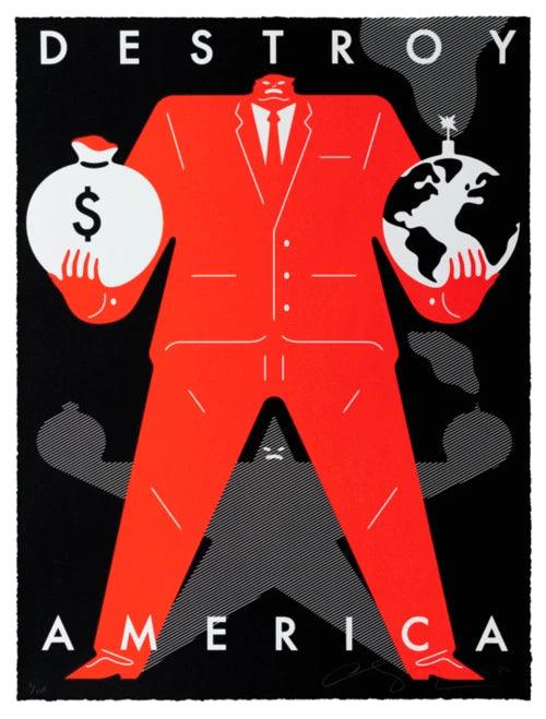 Print Destroy America Black by CLEON PETERSON ArtAndToys