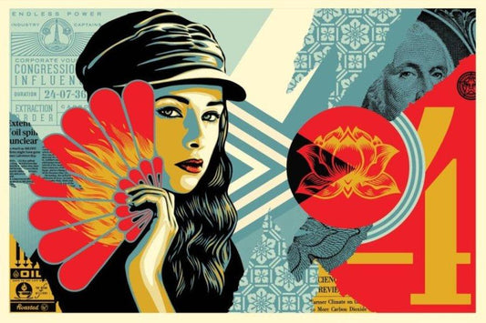 Print FAN THE FLAMES by SHEPARD FAIREY alias OBEY ArtAndToys