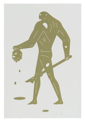 Print Headless Man Gold and White by CLEON PETERSON ArtAndToys