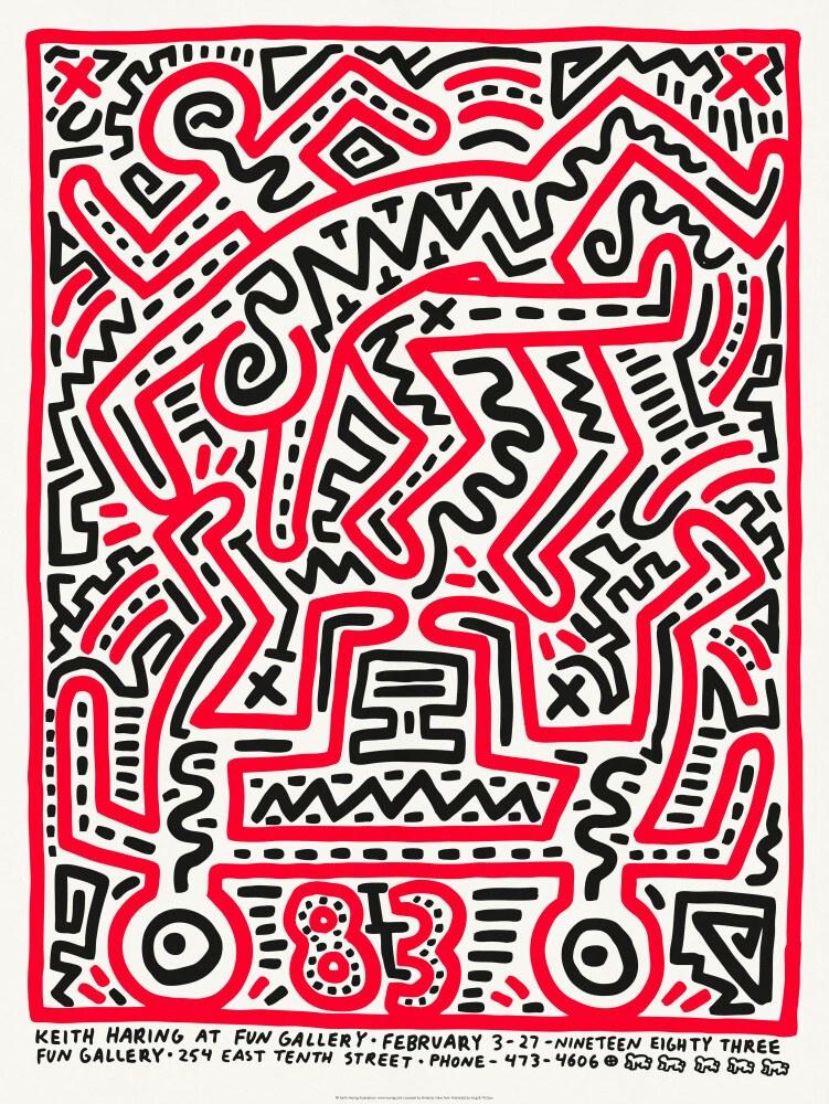 Print Keith Haring at Fun Gallery 1983  by  keith Haring ArtAndToys