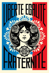 Print Liberté Egalité Fraternité by SHEPARD FAIREY alias OBEY ArtAndToys