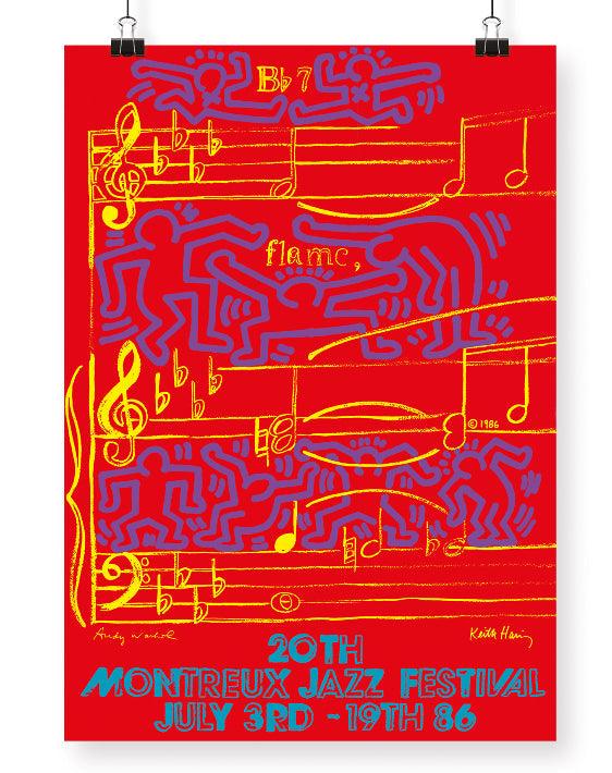 Print MONTREUX JAZZ FESTIVAL 1986 par keith Haring et Warhol ArtAndToys