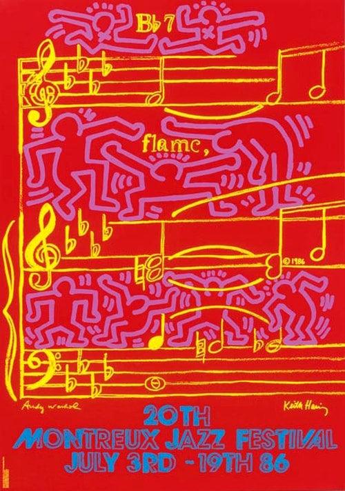 Print MONTREUX JAZZ FESTIVAL 1986 par keith Haring et Warhol ArtAndToys