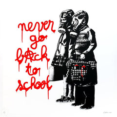 Print NEVER GO BACK TO SCHOOL by GOIN ArtAndToys