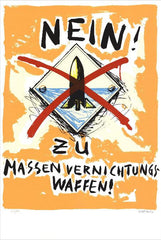 Print Nein ! Stop au nucléaire  by Peter Klasen ArtAndToys