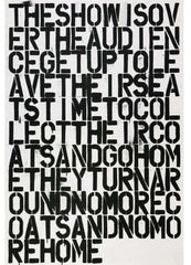 Print The Show Is Over by Christopher Wool & Felix Gonzalez-Torres ArtAndToys