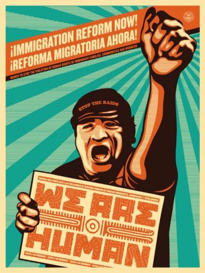 Print WE ARE HUMAN by SHEPARD FAIREY alias OBEY ArtAndToys