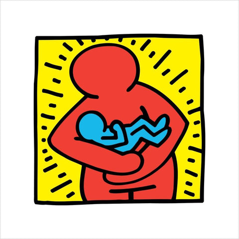 Print mother and baby by  keith Haring ArtAndToys