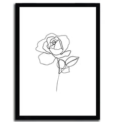 Rose line drawing by ELINA BLEKTE ArtAndToys