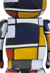 Sculpture 1000% Bearbrick Piet Mondrian ArtAndToys