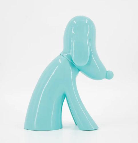 Sculpture Aomori Dog Savings Box Blue by NARA ArtAndToys