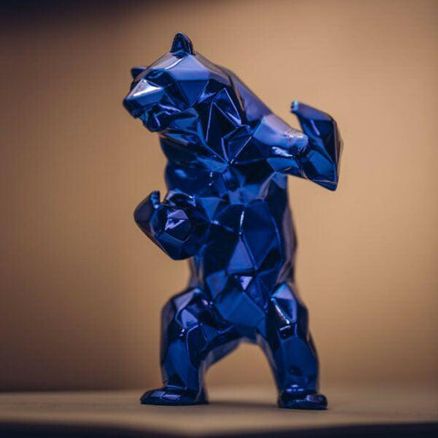 Sculpture Bear Spirit Blue Edition by Richard Orlinski ArtAndToys