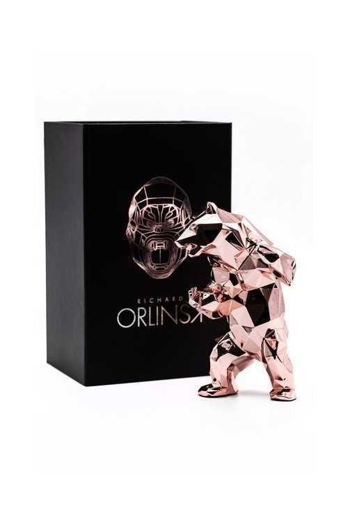 Sculpture Bear Spirit GOLD PINK Edition by Richard Orlinski ArtAndToys