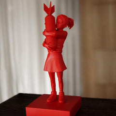 Sculpture Bomb Hugger Red by BANKSY ArtAndToys