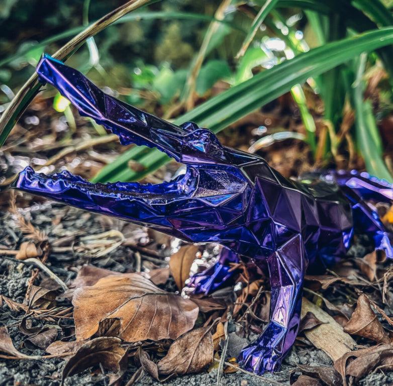 Sculpture CROCO Spirit Purple Edition by Richard Orlinski ArtAndToys